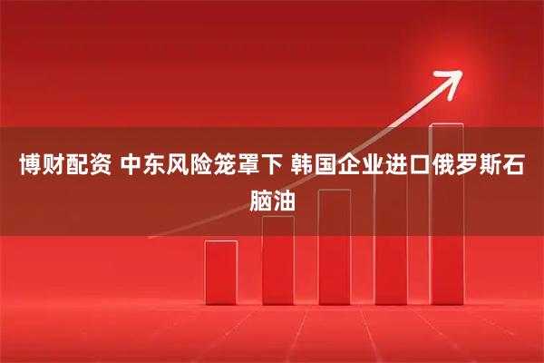 博财配资 中东风险笼罩下 韩国企业进口俄罗斯石脑油